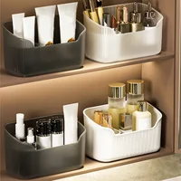 WORTHBUY Makeup Organizer Box Mirror Cabinet Plastic Cosmetics Storage Box Multifunctional Large Capacity Skincare Storage Case 1