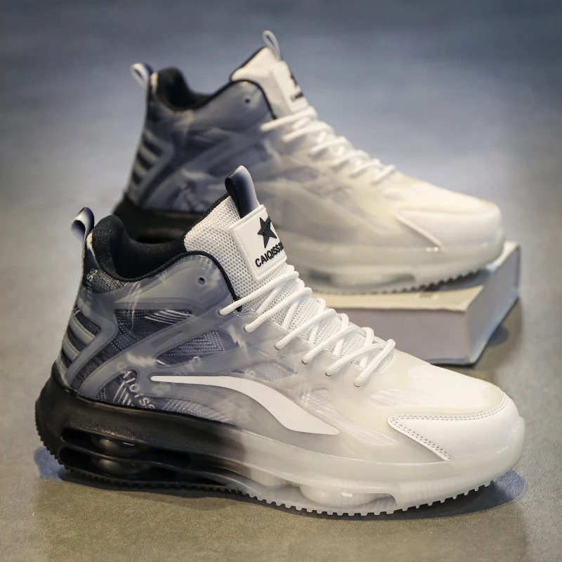 Men's Shoes, Retro High-Top Shoes for Couples, Lace-Up Design, Round Toe with Comfortable Lining Suitable for Autumn and Winter Outdoor Running, Hiking, Work, Dating, Casual Wear—Street Style Suitable for Everyday Wear