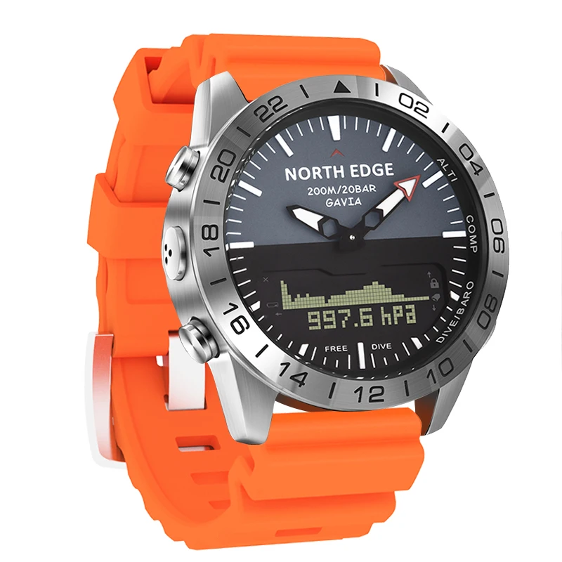 

North Edge GAVIA Business Smart Watch Luxury Full Steel Altimeter Compass Sport Digital Waterproof Smartwatch