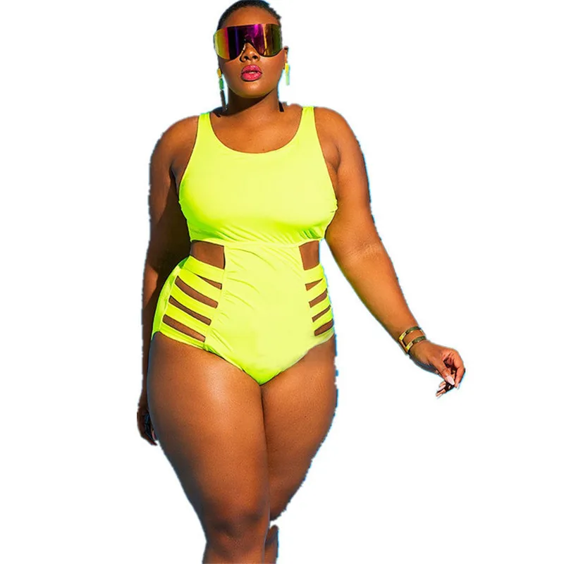 New women's oversize swimsuit high waistband One Piece Bikini