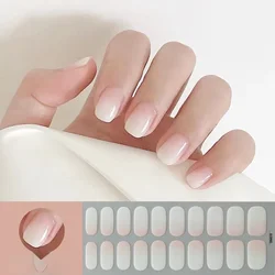 Nail Stickers Wholesale French Gel Nail Strips Patch Sliders Adhesive Solid Color Stickers Simple Nail Art Decorations