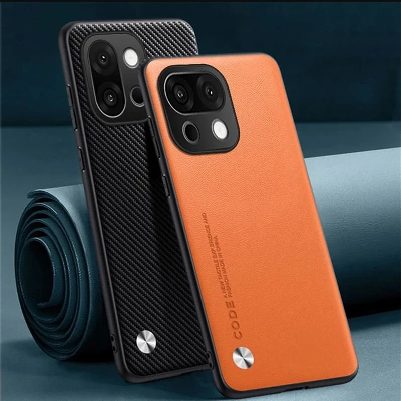 Enhanced Product Title:  
Premium Plain Leather Silicone Case with Camera Protection - Shockproof Hard Bumper