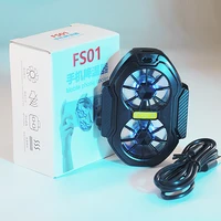 Refroidisseur de téléphone portable rechargeable à double ventilateur FS01, refroidissement puissant et durable, design à clip avec bouton de jeu 5