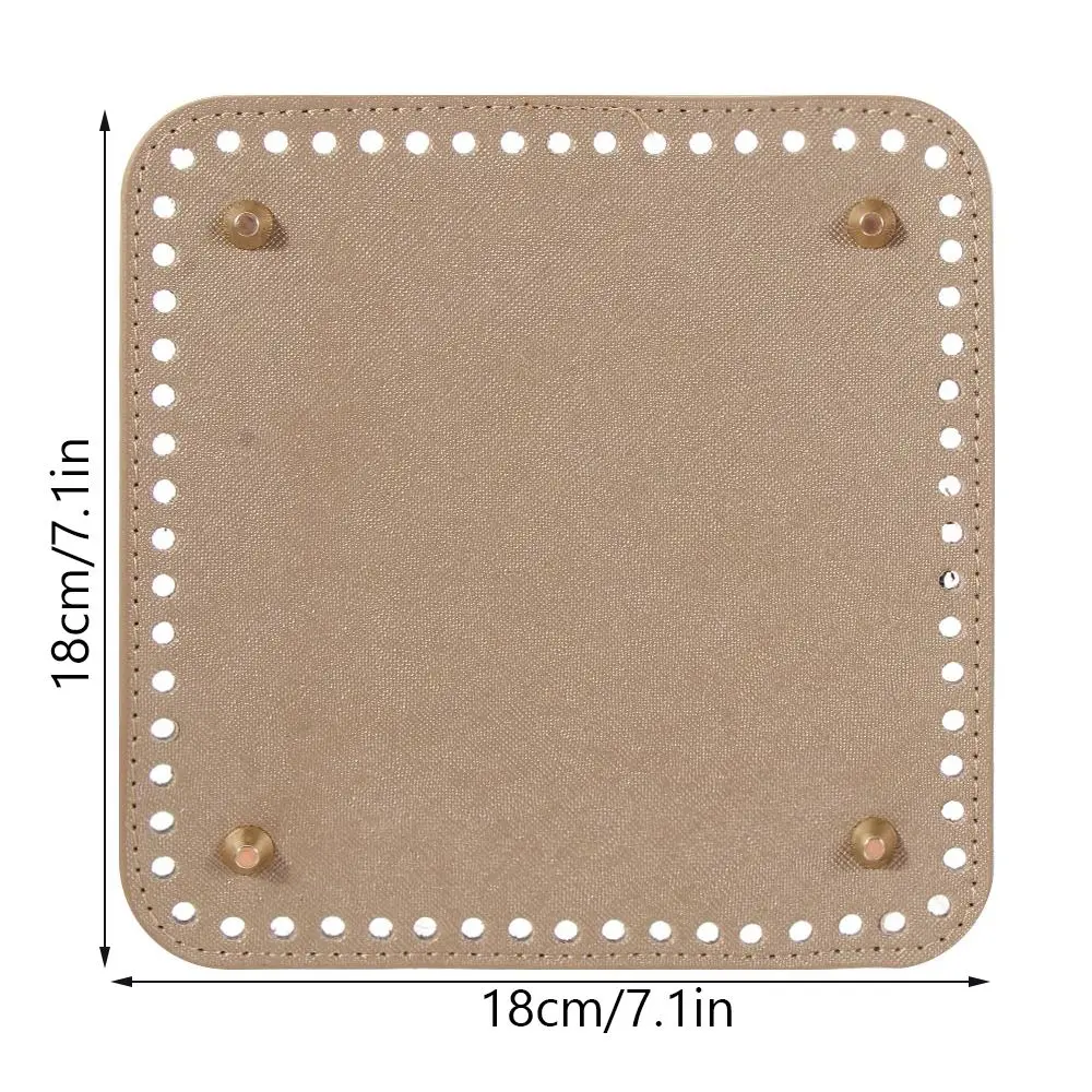 Square Bottom for DIY Knitted Bag PU Leather Bag Accessories Handmade Bottom DIY Crochet Bag Bottom Handbag Parts