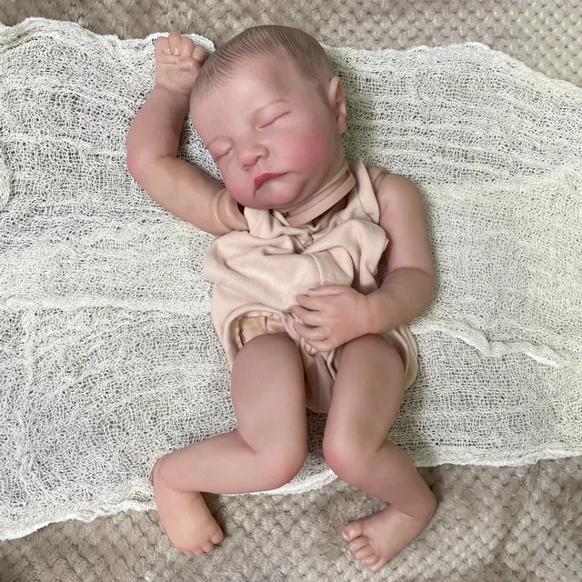 19inch Already Painted Reborn Doll Parts Levi Unassembled Lifelike Baby 3D Painting with Visible Veins Cloth Body Included - Image 6