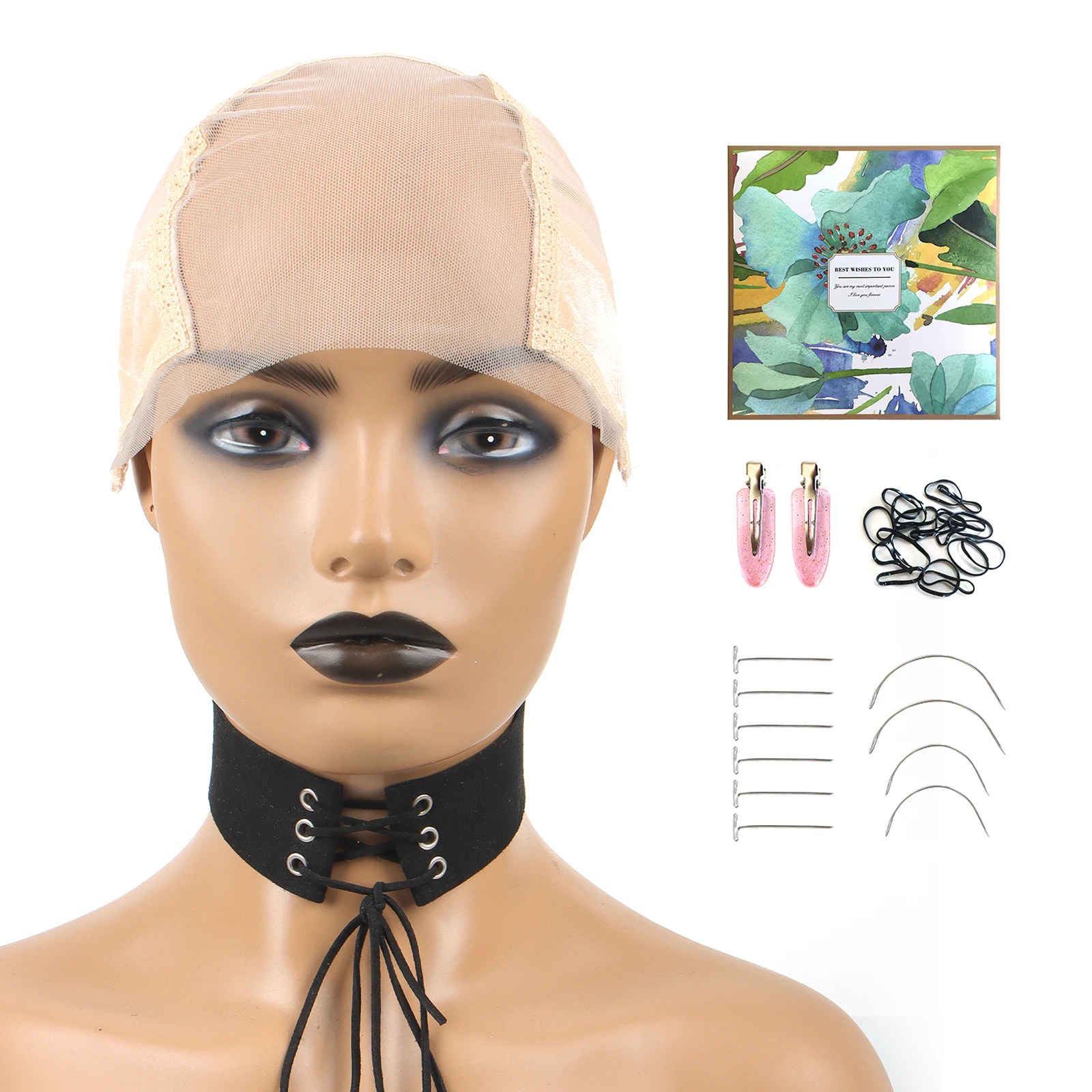 Wig Caps lace Wig Cap with Grip Band for Keeping Wigs in Place More Full Cap-wide Transparent Lace for Lace Front Wigs