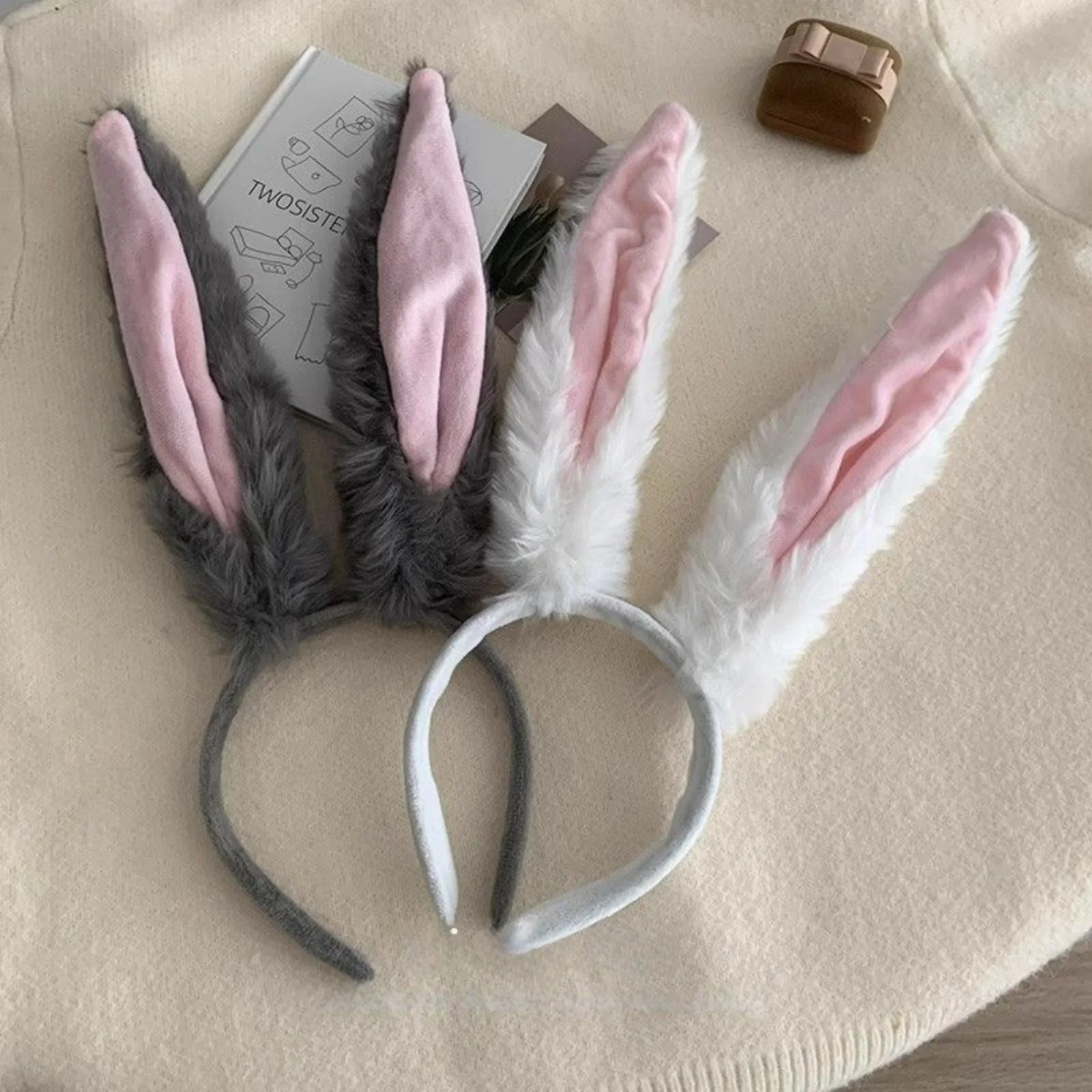 1-teiliges Weihnachtskaninchen-Stirnband mit langem Ohr für Frauen: Cosplay Bunny Girl, süßes und lustiges Stirnband-Zubehör – Detail 8