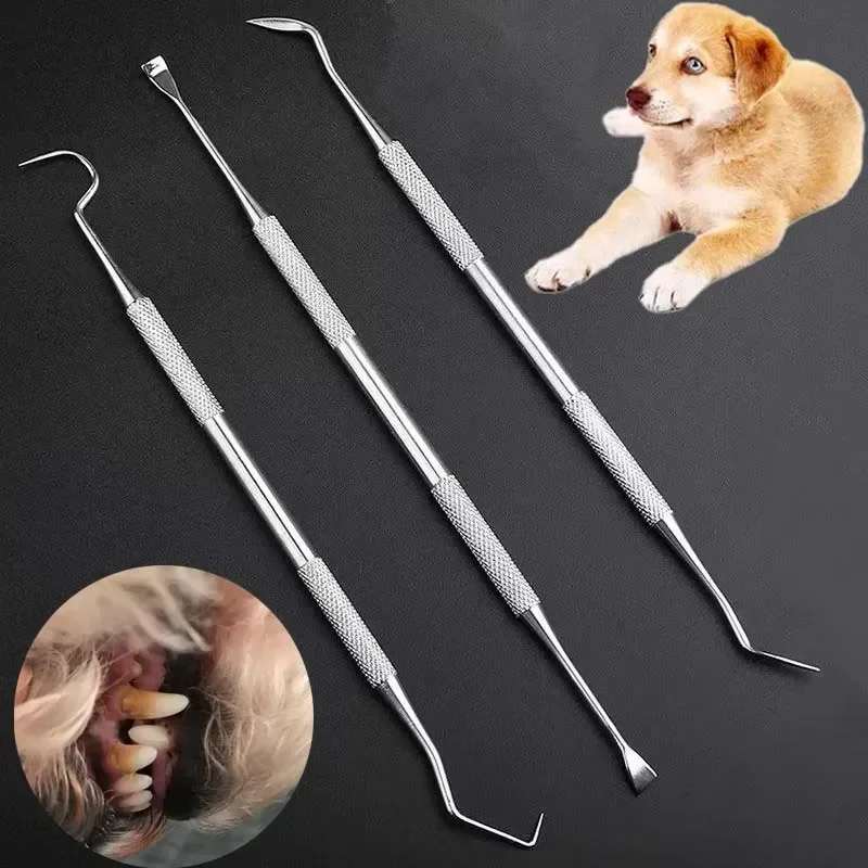 

Tooth Tool Steel Pets Dental Care Double Tartar Headed Teeth Remover Dog Stainless Cleaning Scraper Oral Product Pet Cleaner