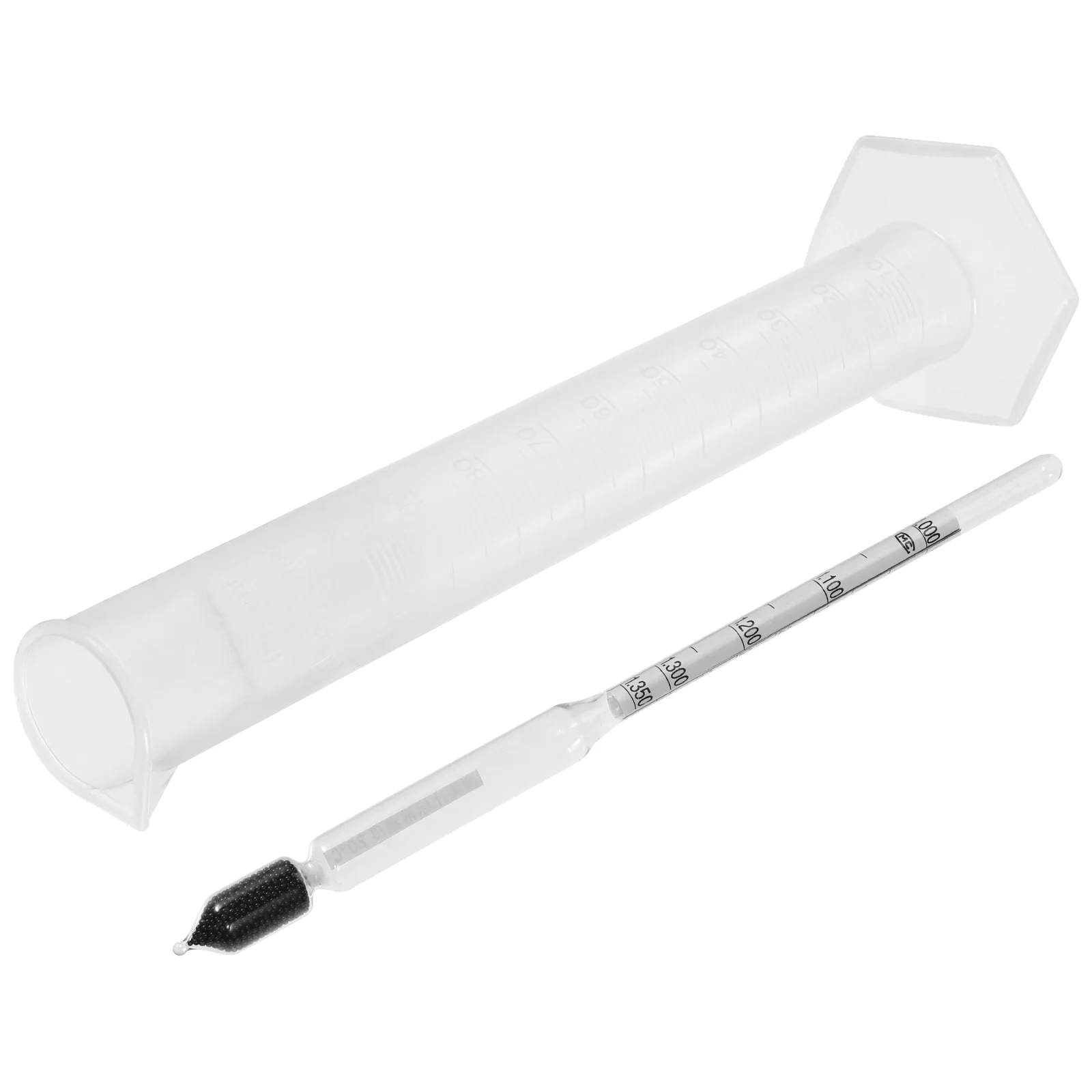 120ML High Precision Paste Concentration Meter Graduated Cylinder Hydrometer For Beer Alcohol Brewing Supplies Laboratory Hydrometer Alcohol Tester