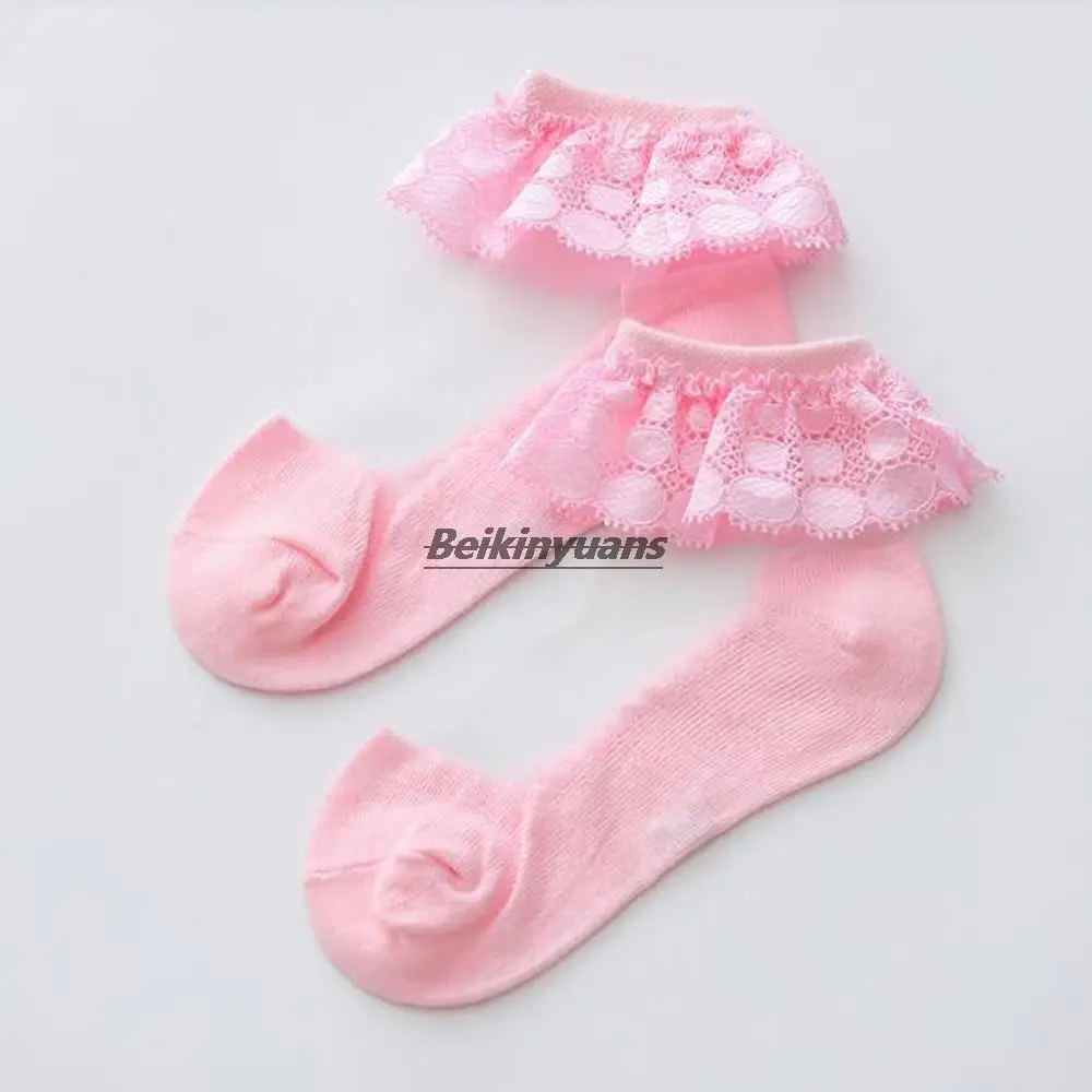 

New spring and summer ice silk breathable girls socks for girls in glass silk stockings lace princess dance socks