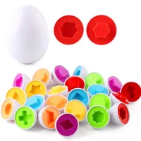 Eggs Screws 3D Puzzle Montessori Learning Education Math Toys Kids Shape Match Smart Game For Children Educational Easter Gifts 6