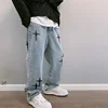 Korean Style Straight-leg Jeans For Men Loose Fit Spring/autumn Arrival Trendy Men's Cropped Pants Hong Kong Style Bell Bottoms