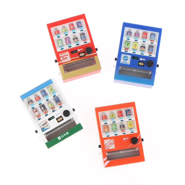 Simulation Drinks Vending Machine Education Learning Shopping Game Boy Girl Play Pretend Doll House Toy simulation mini toys 1