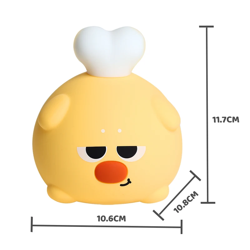 충전식 LED 야간 조명 실리콘 드럼스틱 개 보육 분위기 조명, 귀여운 동물 침대 옆 램프, 침실 아이 방 장식