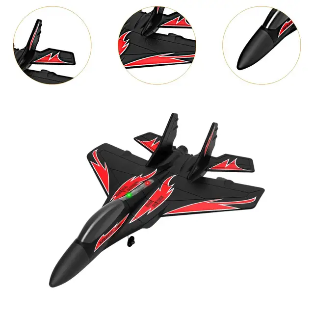 RC Airplane Glider Sturdy RC Airplane Jet Fun with Light Versatile Birthday Gifts Lightweight Easy to Play Goodie Bag Stuffer 5