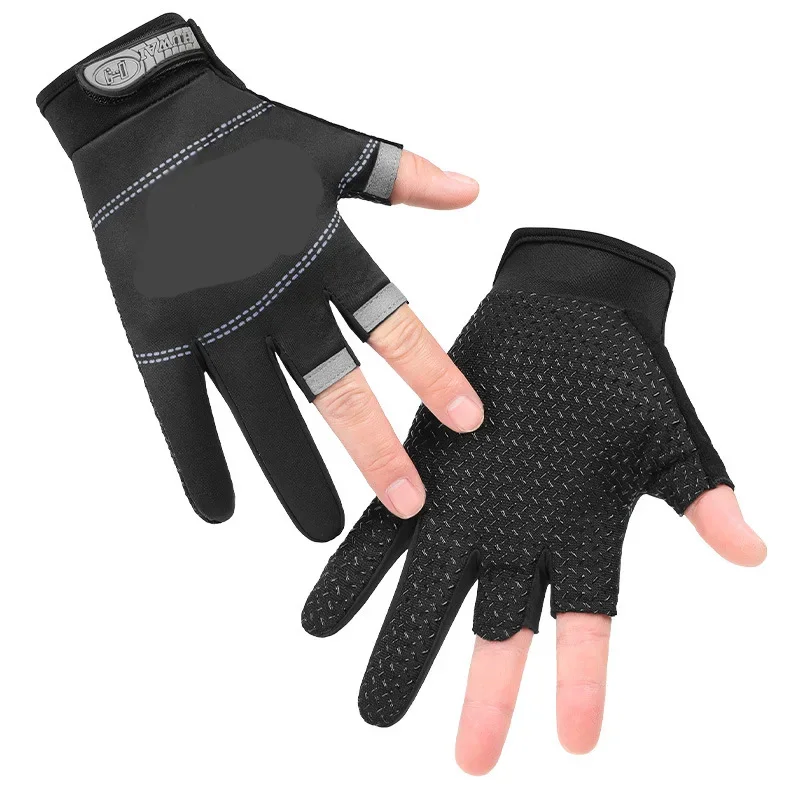 3 Fingers Universal Fishing Gloves Cut Arrow Pattern Breathable Outdoor Angling Sunscreen Anti-Slip Gloves Sports Fishing for fishing gloves