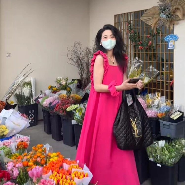 

Женское платье без рукавов, повседневное свободное однотонное платье-трапеция во французском стиле, модель C86 на лето, 2024