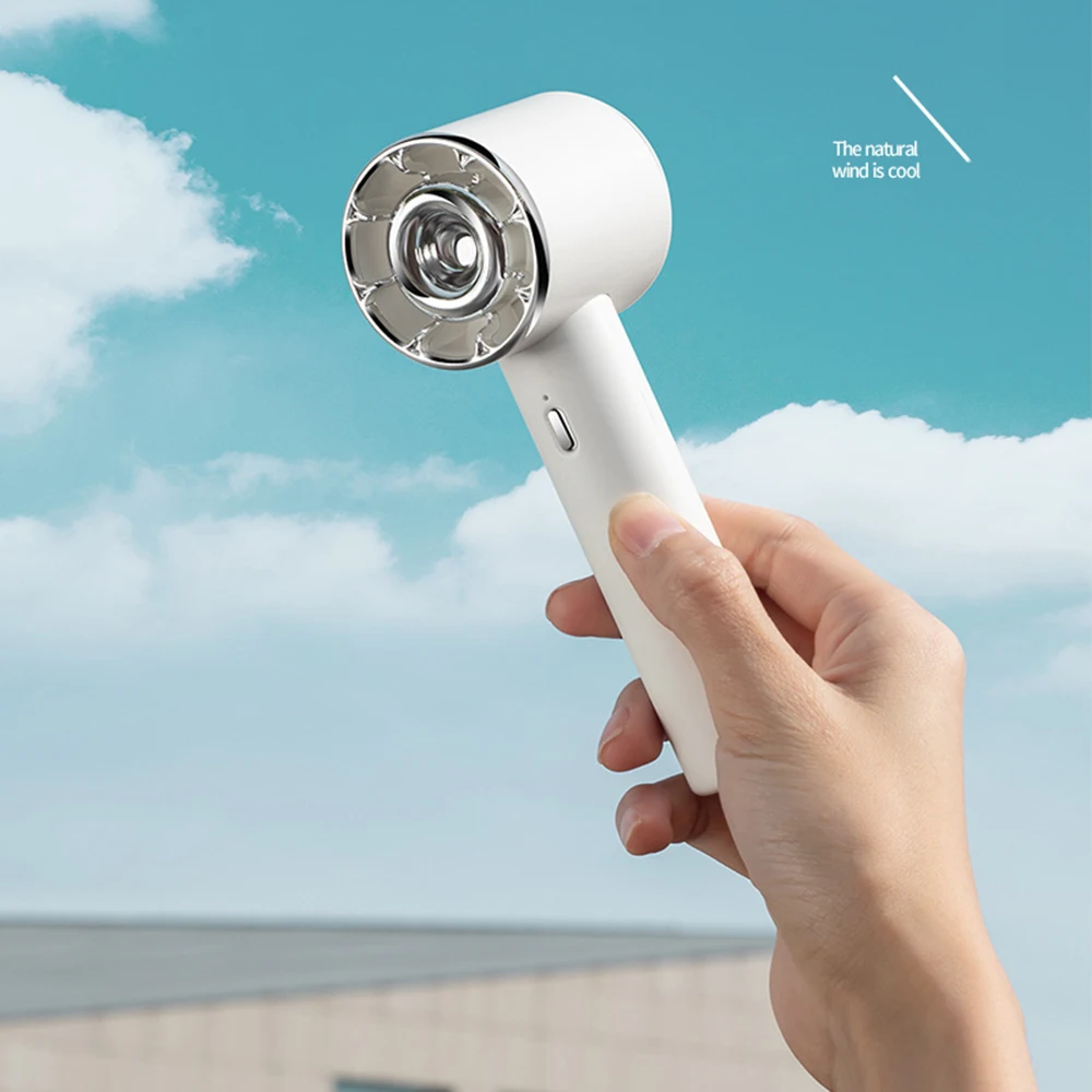 

USB Handheld Fan Bladeless Mini Silent Turbo Small Fan Portable Desktop Small Electric Fanfor Travel Outdoor Indoor Picnic