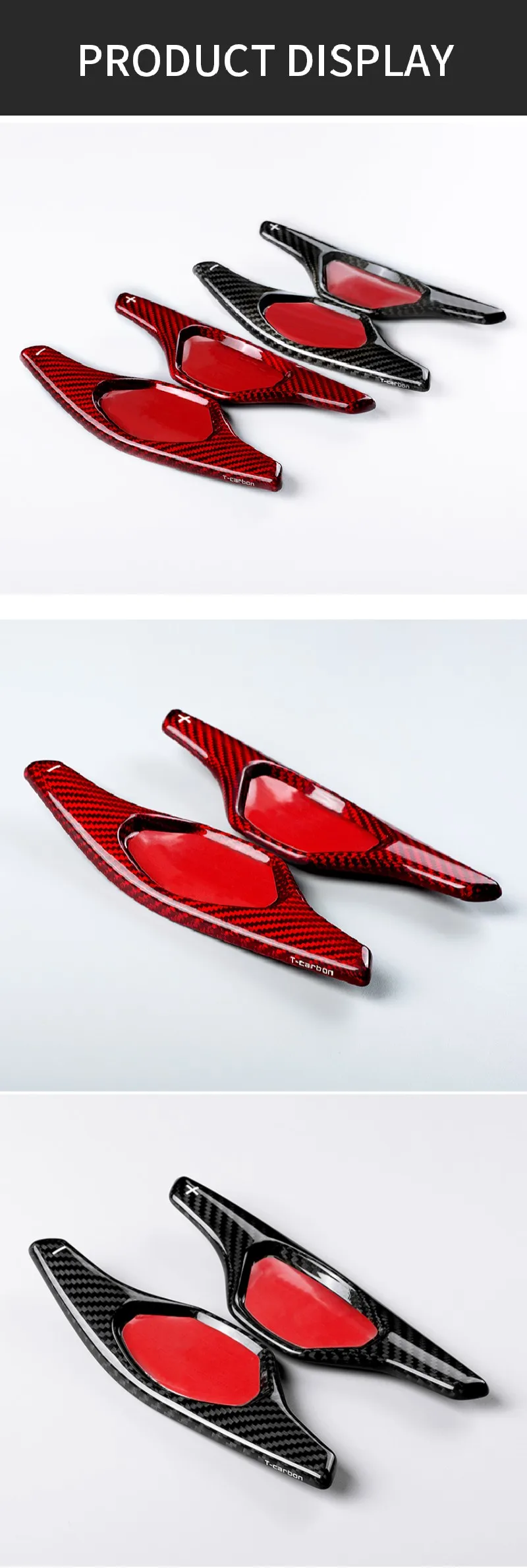 Carbon Fiber Steering Wheel Shift Paddle Extension Shifter For Cadillac XTS XTS5 Paddle Shifters Car Accessories