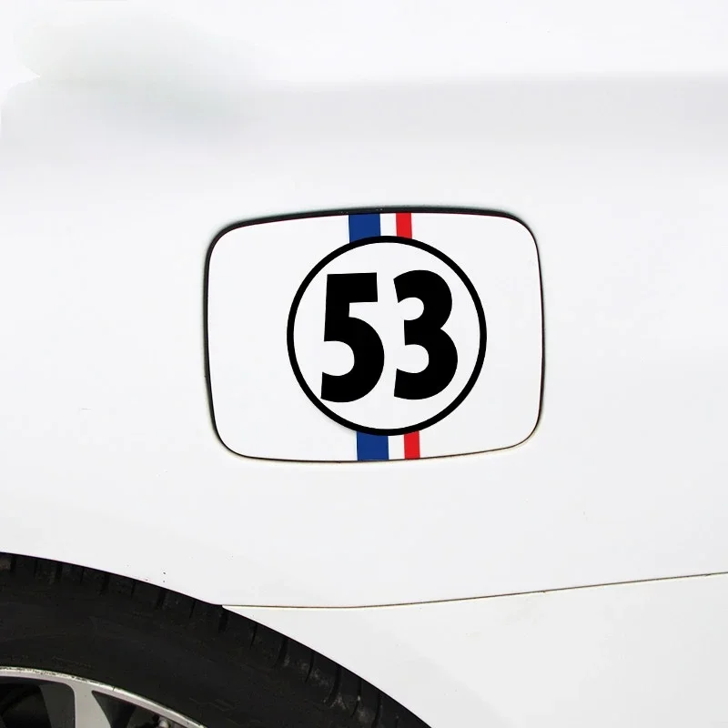 JP Car Decal Herbie the love bug 53 accesorios decorativos para motocicleta, pegatina creativa de PVC impermeable, 13cm x 10cm