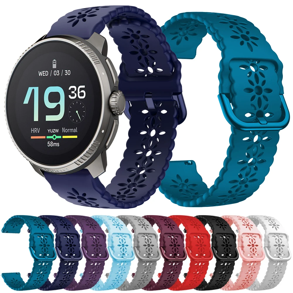 

20 22mm Women's Lace Strap For SUUNTO RACE/VERTICAL Soft Silicone Bracelet For SUUNTO 9 PEAK PRO DLC/SUUNTO5 PEAK/3 Fitness Band
