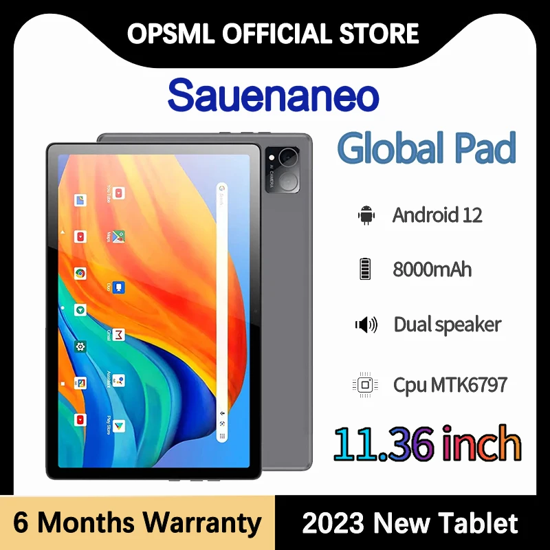 Sauenaneo Tablet [8GB+256GB] Global Version 11.36 inch tablets Android 12.0 Learning Office Dual Card 5G Celling Business tablet global version m80 6 7 inch 8gb 512gb 4800mah face fingerprint unlock dual card dual standby