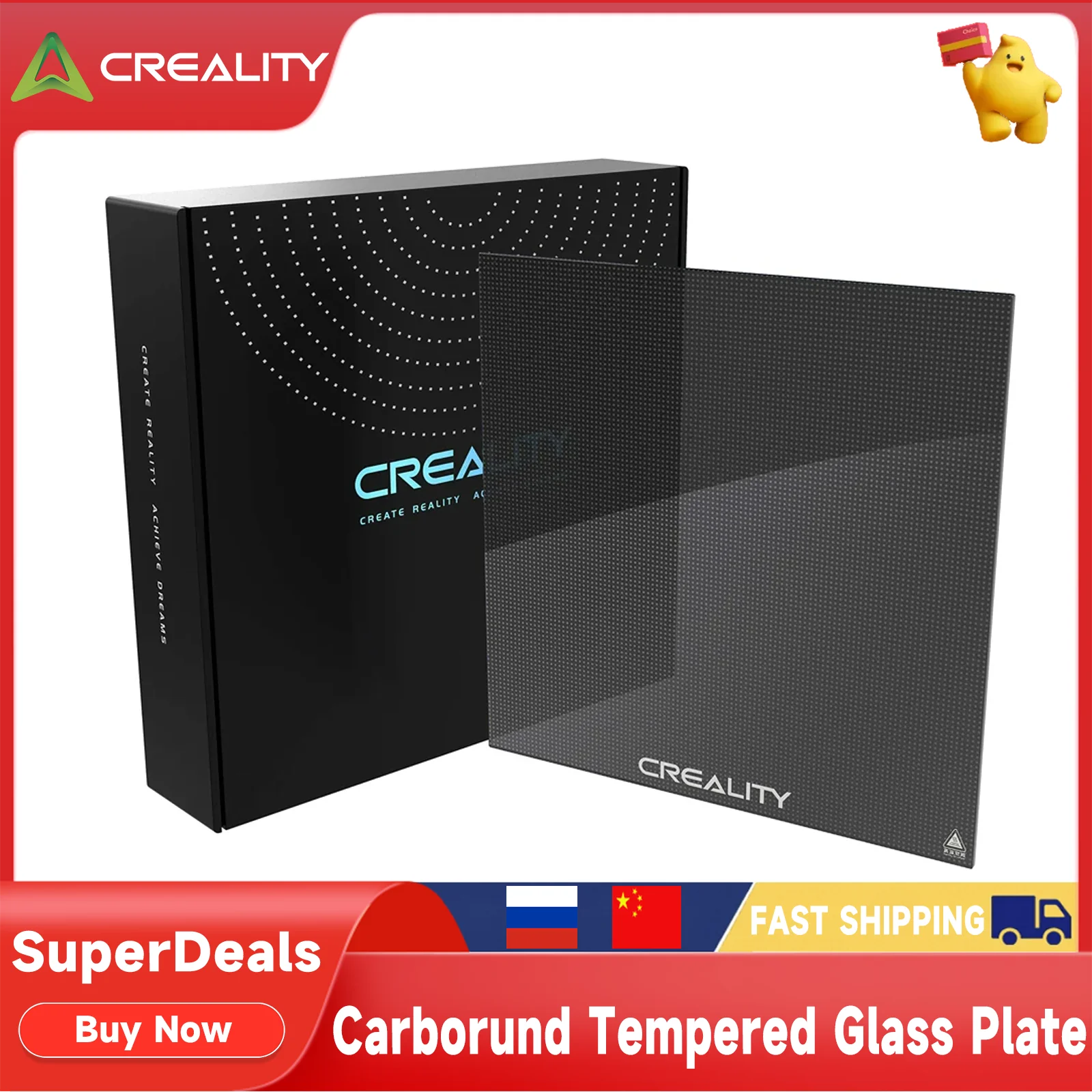 Lit En Verre Pour Imprimante 3D - Durable Réutilisable Conception