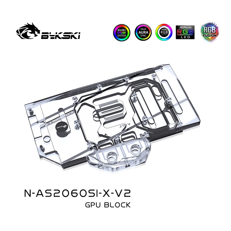 Bykski Water Cooler Block for ASUS RTX 2060 O6G SI DUAL RTX2060
