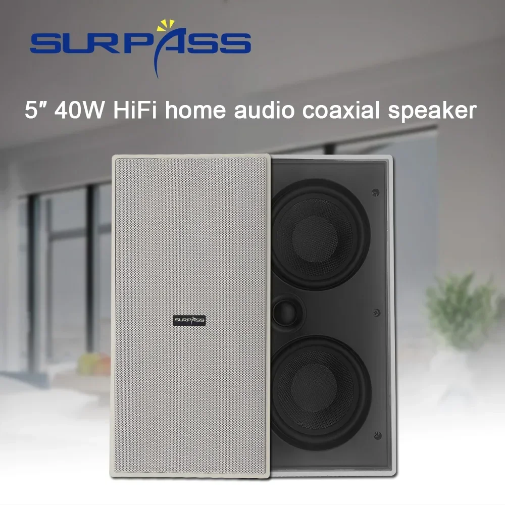 Rectangle PA System Ceiling Speaker 8Ohm Coaxial In Ceiling Wall Speaker Passive Audio Sound Speakers for Hotel Home Store Gym
