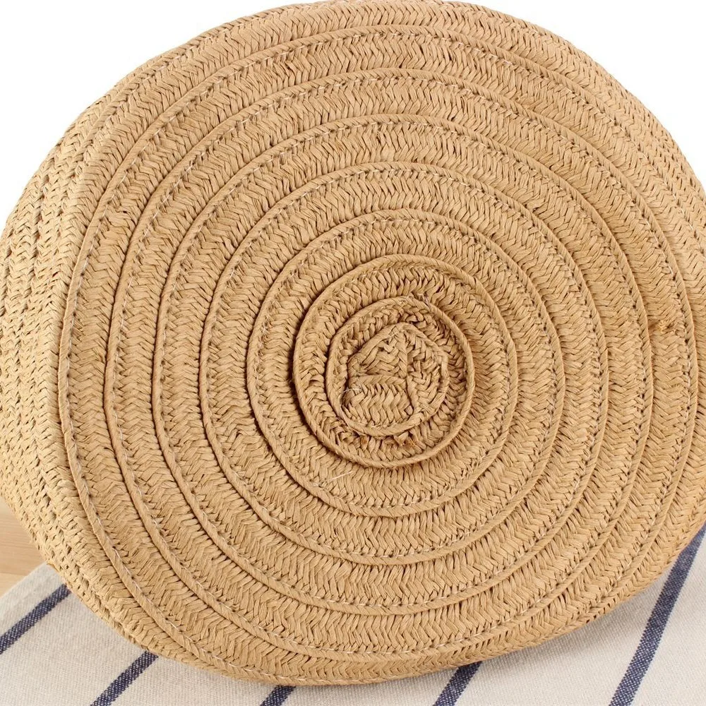 New Hollow Bucket Hand-woven  Shoulder Beach Bag Seaside Resort Straw  Women's Bag
