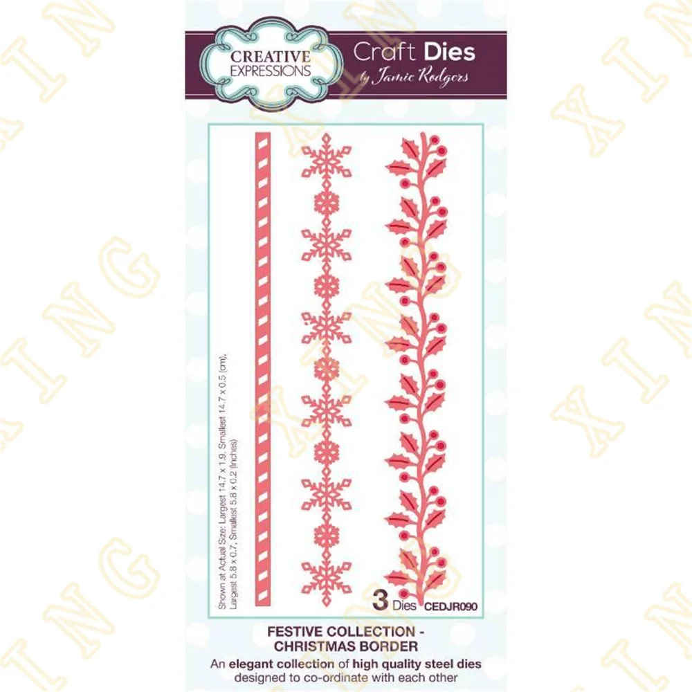 

Christmas Border Craft 2023 New Arrival Metal Cut Die Various Card Series Scrapbook Paper Craft Knife Mould Blade Punch Dies