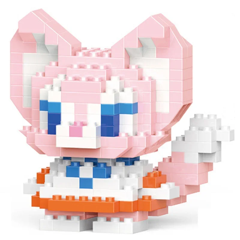 24pcs Stitch LinaBellr Mario Bros Figures Disney Stitch Building Blacks Cartoon Anime Pokemon Pikachu Assembled Bricks Toy Gift 5