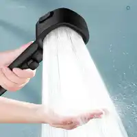 New High Pressure Shower Head Water Saving 3 Mode Shower Head Adjustable One Key Stop Water Massage Sprayer Bathroom Accessories 1