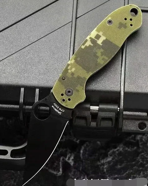 C223 PARA 3 Ball Bearing Carbon Fiber a Folding Knife Outdoor Camping Hunting Pocket Kitchen EDC Knife 6