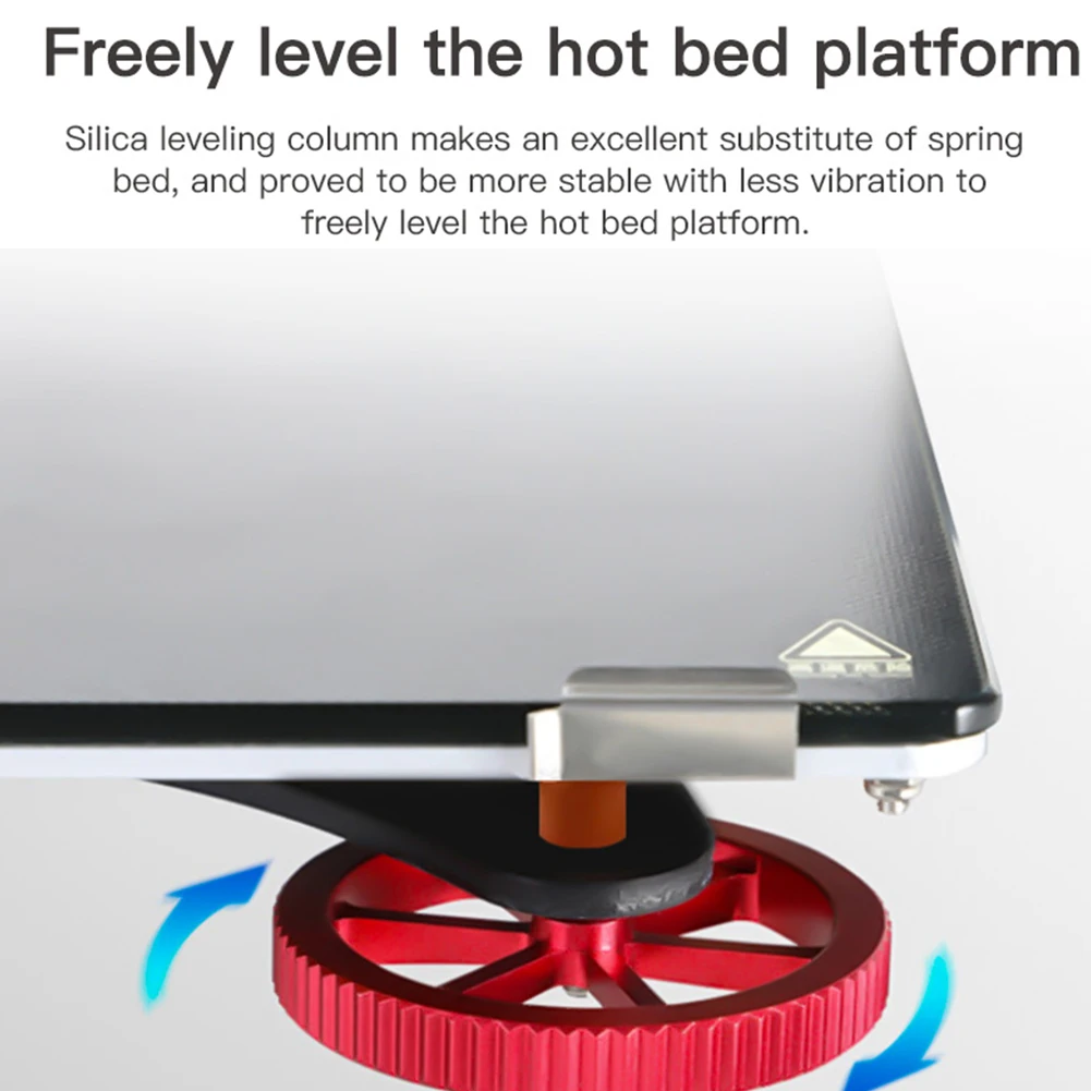 4pcs Silicone Hot Bed Leveling Columns Solid Bed Mount Strain Relief Bracket for Ender-3 3S 3 Pro 3 V2 3D Printer Parts