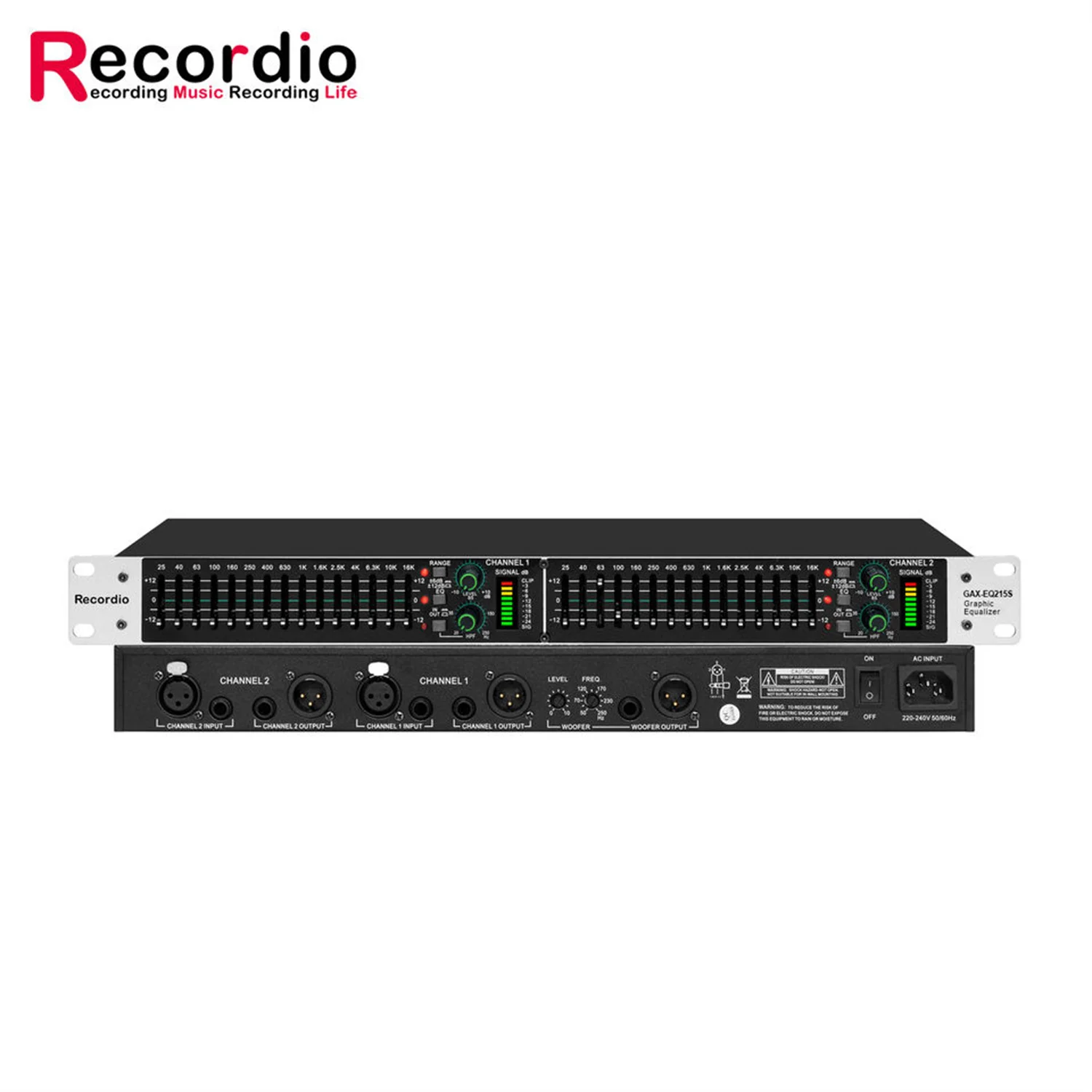 Equalizador Gráfico do Poder Processador de Som Audio de Digitas Gx-eq215s Ativo Equilibrado Dual 15 Band o Mais Novo o