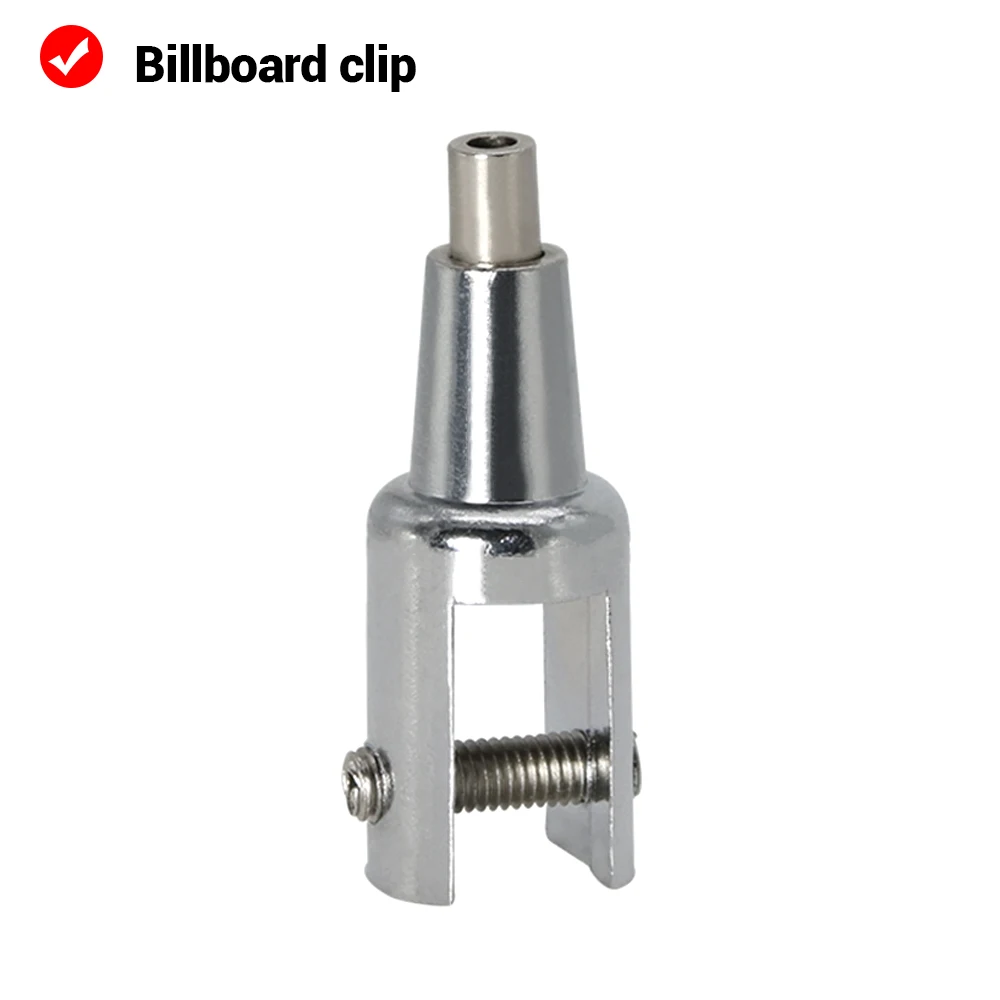 4Pcs Billboard Clip Glass Hanging Hook Code Acrylic Wood Board Fixing Accessories Screws Adjustable Steel Wire Rope Cable Clamps