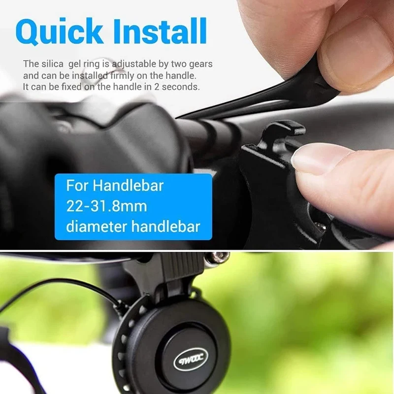 Bicycle Horn USB Rechargeable Bicycle Motorcycle Electric Bell 4 Modes Mountain Road Cycling Anti-theft Alarm