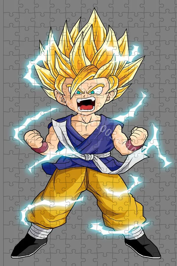 Super saiyan quebra-cabeças dragon ball puzzle 300/500/1000