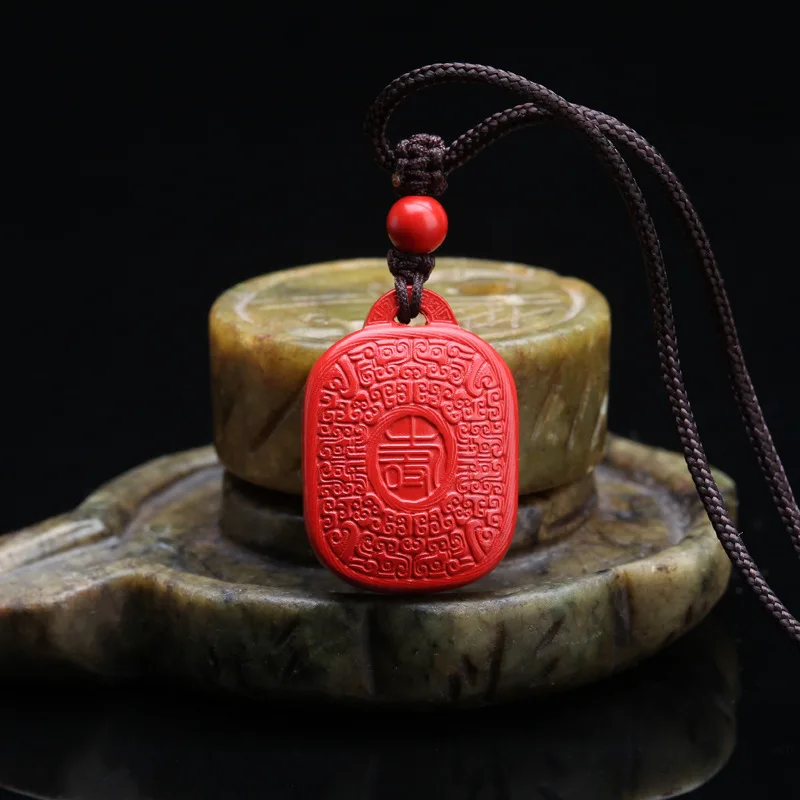 

Двусторонняя подвеска в виде блока Cinnabar, высокое содержание, счастливая жизнь, долговечность, подвеска для детей