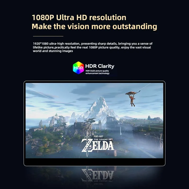 ġ ޴ , 15.6 ġ 500cd / m 100% DCI-P3, 1920*1080 Ʈ XBox PS4 / 5 ġ, ޴ PC Ȯ TV ڽ