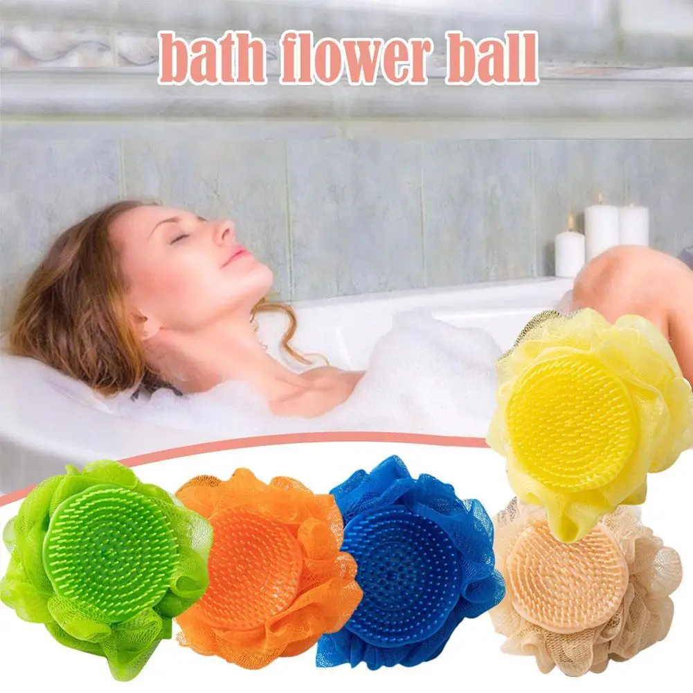 

Multifunctional Shower Ball With Massage Brush Scrubber Sponge Bath Flower Exfoliating Brush Ball Shower Body Puff Tools Me