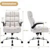 Ergonomic Office Chair Big and Tall High-Back Executive Computer Desk Chair Upholstered Comfortable Home Office Chair with Flip 2