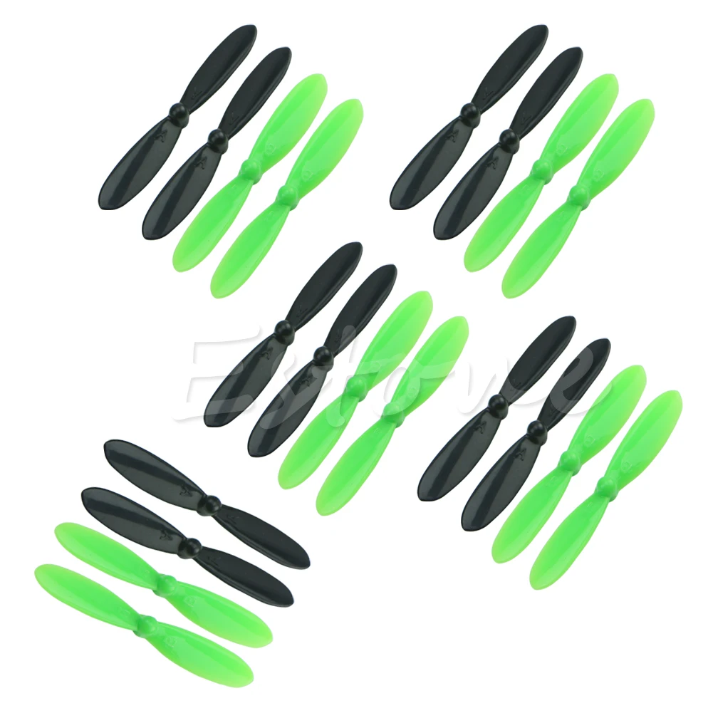 Drone Propeller Drone Propellers Drone Propeller Blades Propeller Replacement Parts 20Pcs Propeller Set Airscrew Replacement Hubsan Mini Quadcopter Helicopter Accessories Multicolor