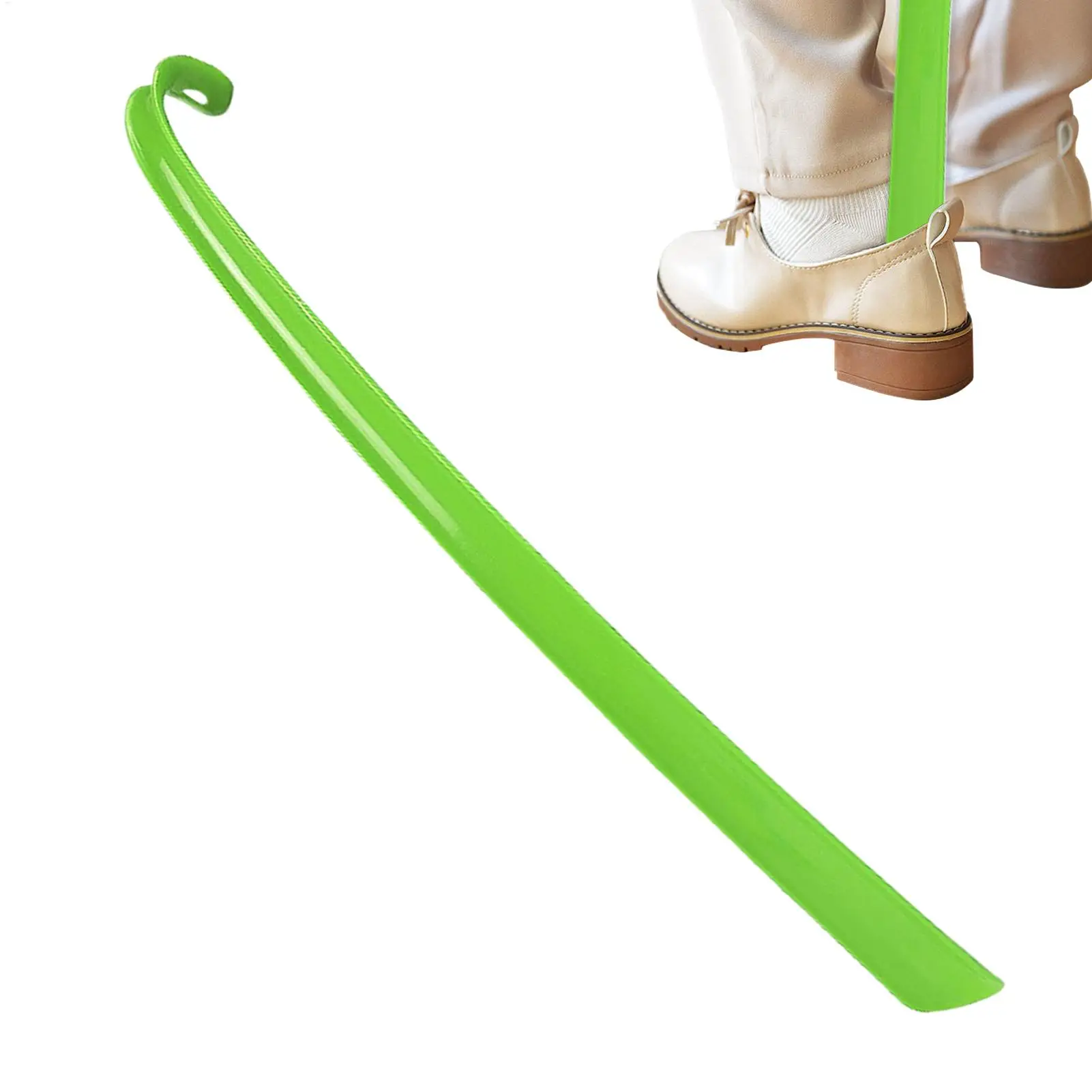 1 Stück Schuhlöffel mit langem Griff, leicht zu tragender Helfer, Schuhlöffel, 16,7 Zoll, extra langer Schuhlöffel für Stiefel, flexibler Schuhheber, Dressing-Stick – Detail 9
