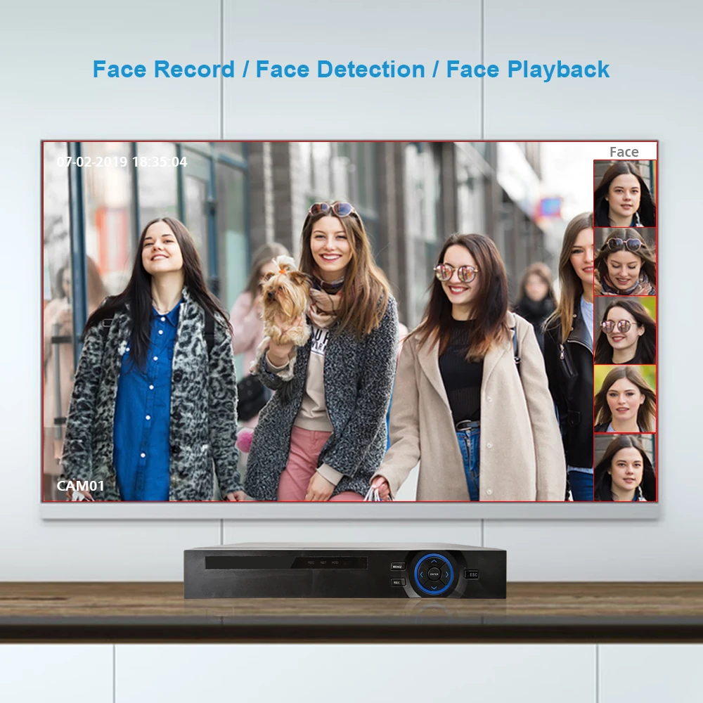 HD 4K 2.7mm-13.5mm 5x 자동 줌 보안 카메라 시스템, 8MP 얼굴 감지 컬러 야간 투시경 IP 카메라 POE 비디오 감시 세트