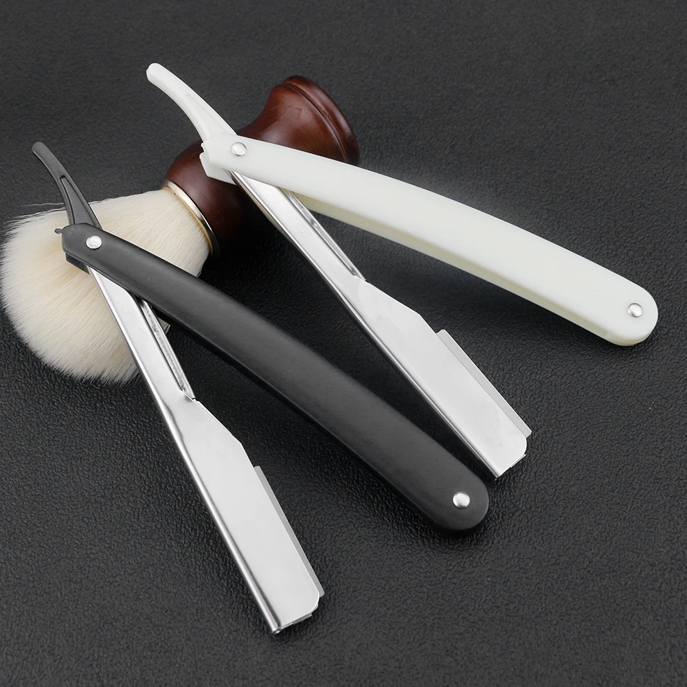 

Складная прямая Бритва для парикмахера из нержавеющей стали, мужское ручное бритье для волос и бороды, мужские инструменты для бритья, черная Бритва для стрижки волос