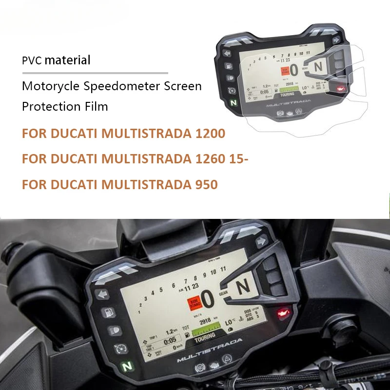 

2 Sets Motorcycle Speedometer Film Cluster Scratch Screen Protector Sticker For Ducati Multistrada 1200 1200S 950 2015-2018