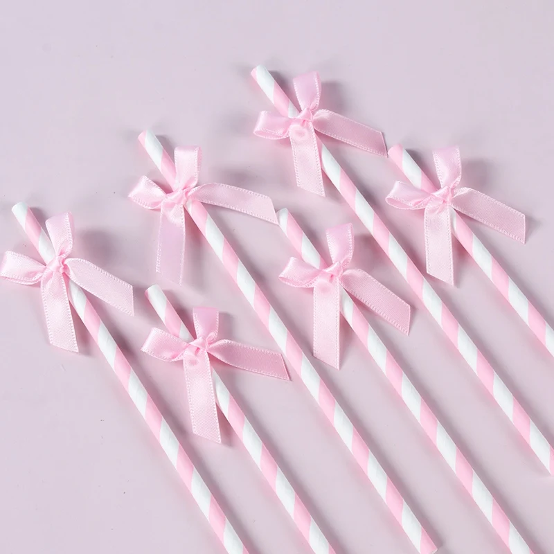 Rosa Schleife Thema Geburtstag Party Supplies Einwegteller Tassen Serviettenschleife Party Dekor Babyparty Mädchen Rosa Schleife Partyzubehör – Detail 27