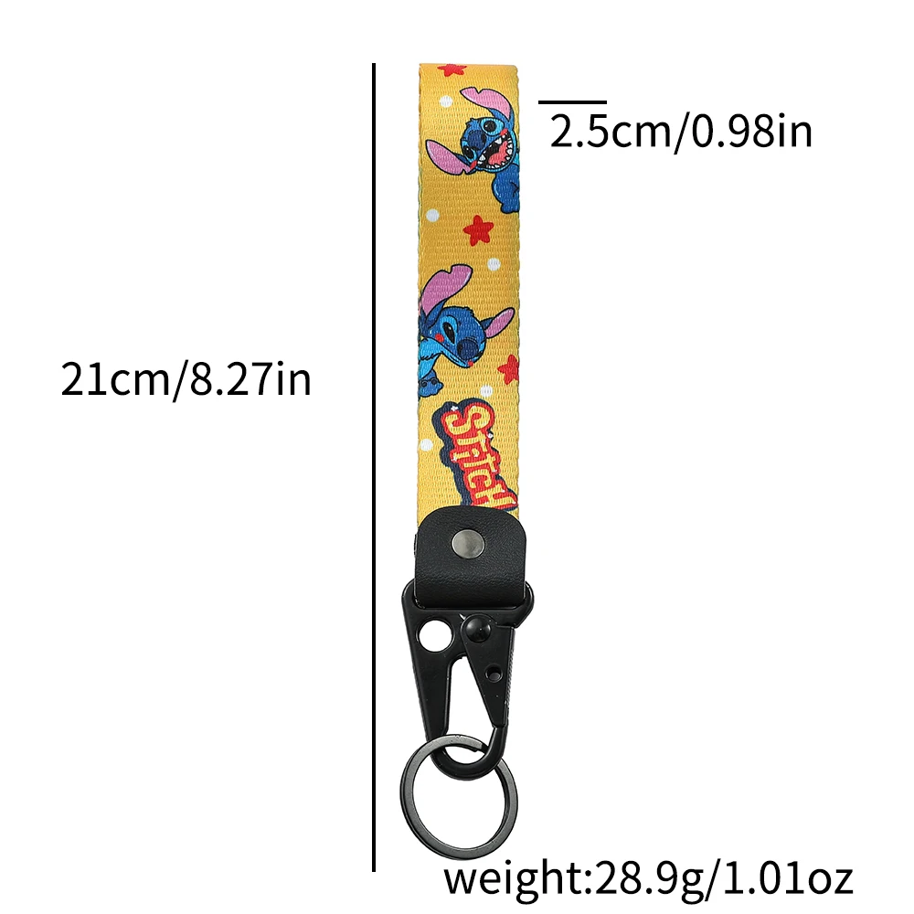 Disney Stitch Key Ring Short Lanyard Keychain For Women Key Tags Pendant Car Motorcycle Accessories Fashion Jewelry Gifts